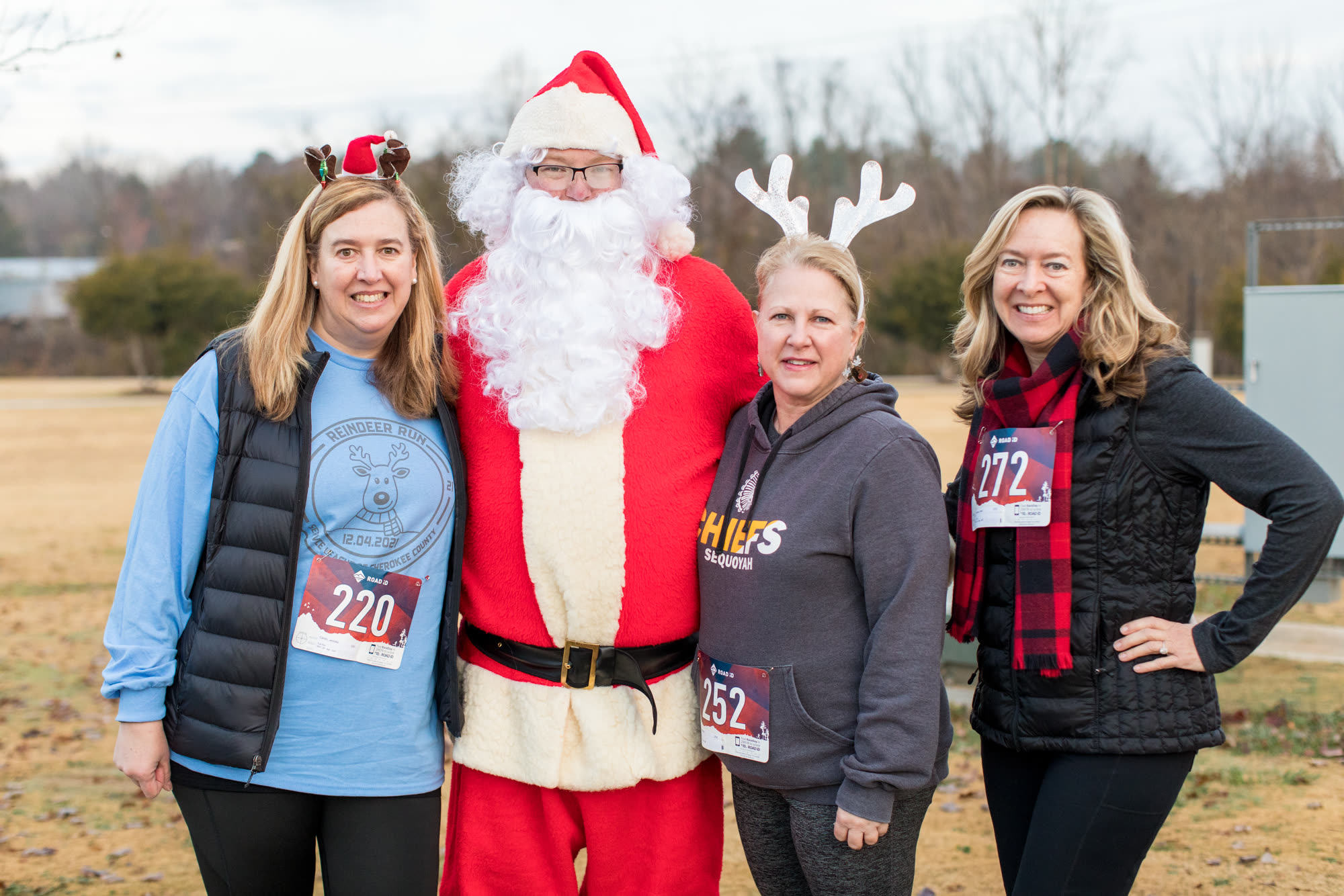 Participants in holiday costume at the Reindeer Run 5K.